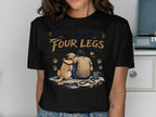 T-shirt with "My Therapist Has Four Legs" text and a person hugging a dog.